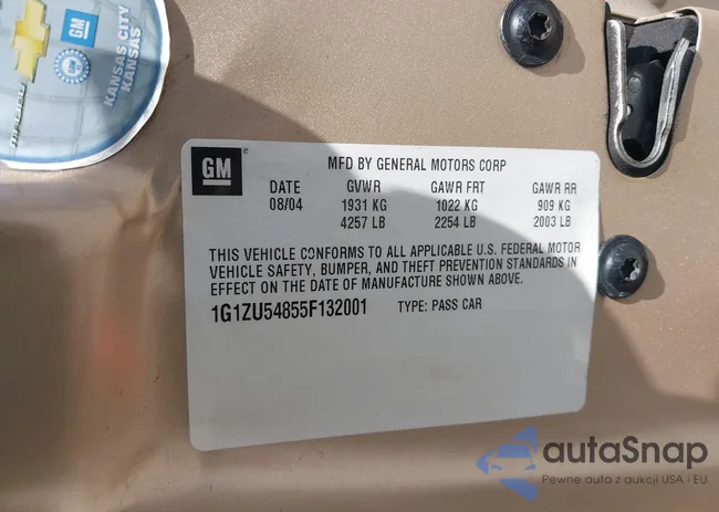 1G1ZU54855F132001: 42761060