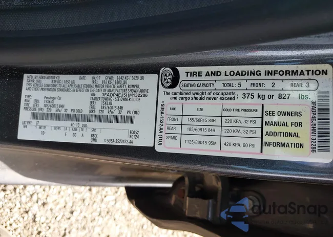 3FADP4EJ5HM132286: 42762095