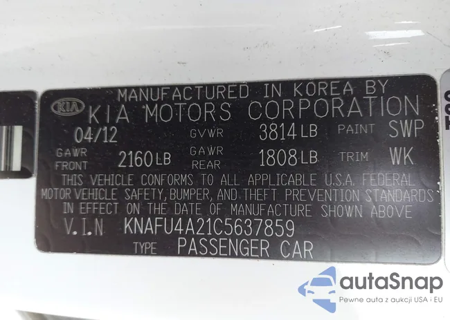 KNAFU4A21C5637859: 42762104