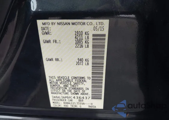 1N4AL3AP6FC436437: 42762137