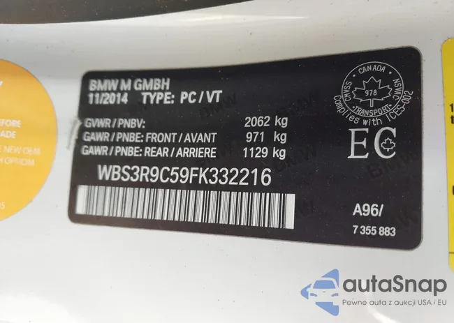 WBS3R9C59FK332216: 42761675