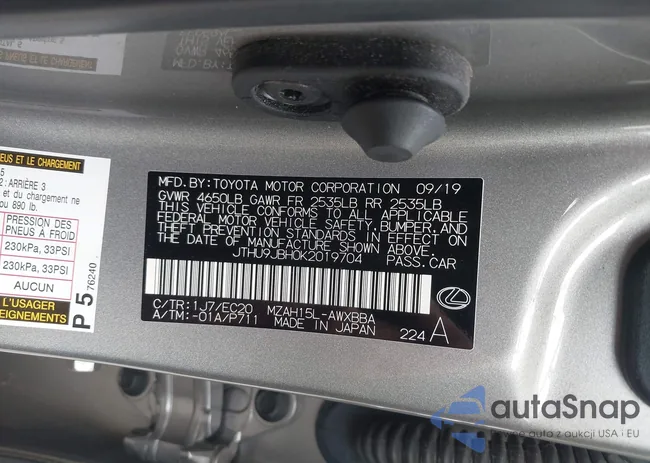 JTHU9JBH0K2019704: 42761740