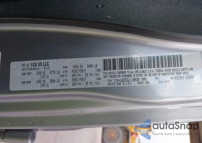 1C4HJWDG5GL118029: 42761865