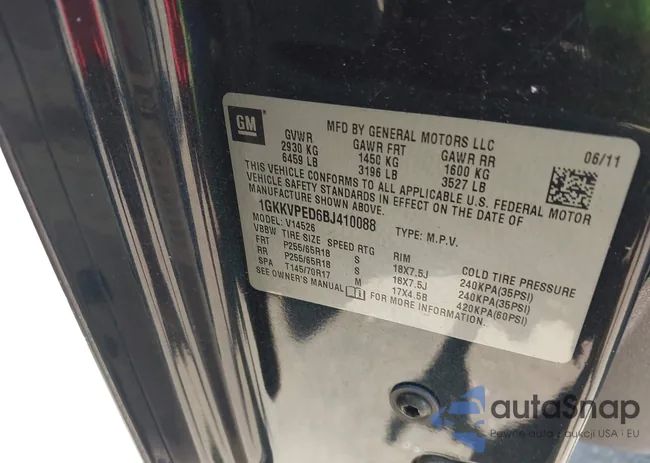 1GKKVPED6BJ410088: 42761900