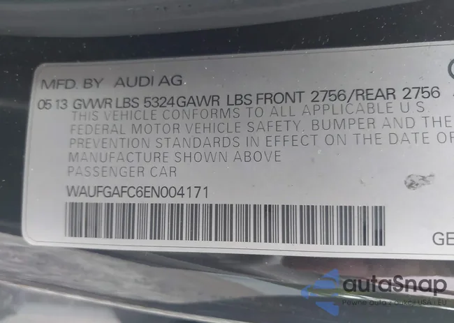 WAUFGAFC6EN004171: 42761934