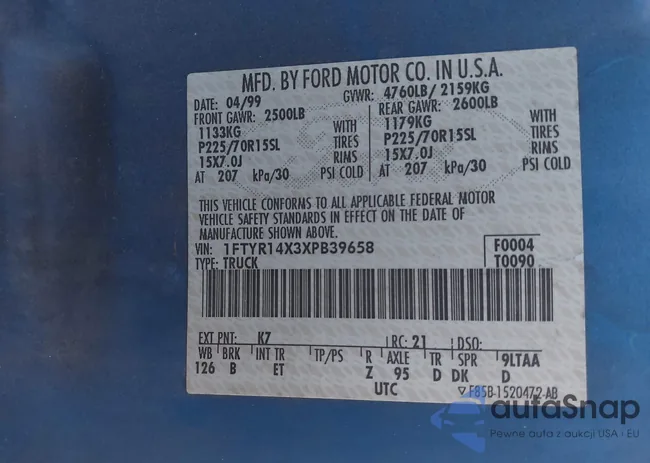 1FTYR14X3XPB39658: 42762038