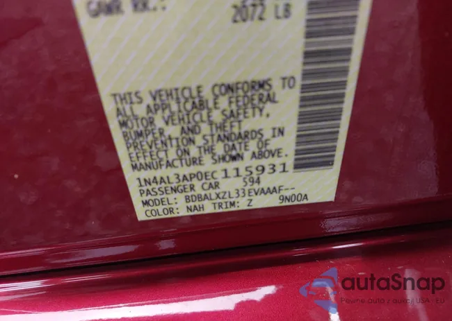 1N4AL3AP0EC115931: 42763043