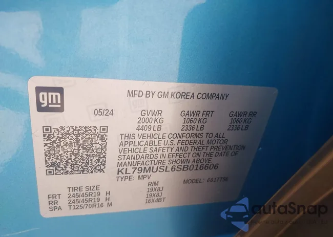 KL79MUSL6SB016606: 42763095