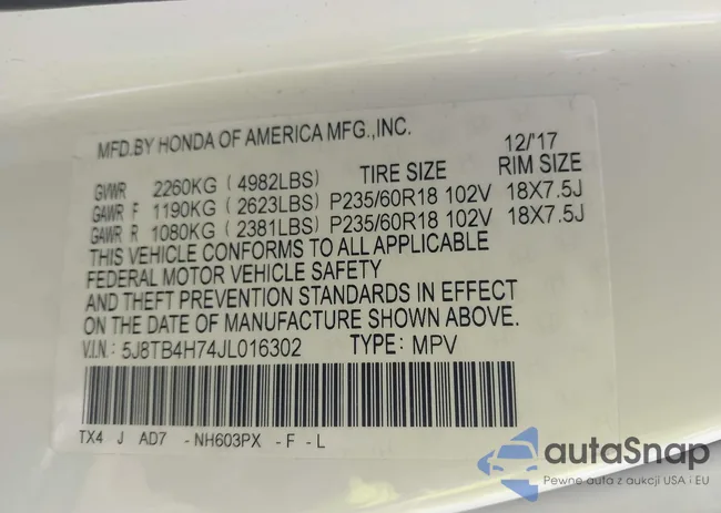 5J8TB4H74JL016302: 42763134