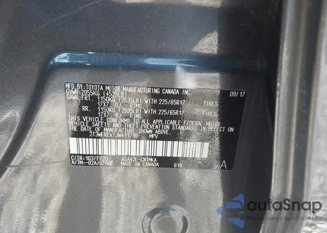 2T3WFREV7JW411796: 42763236