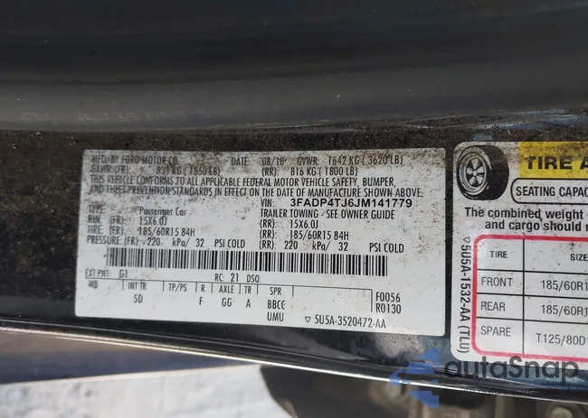 3FADP4TJ6JM141779: 42763281