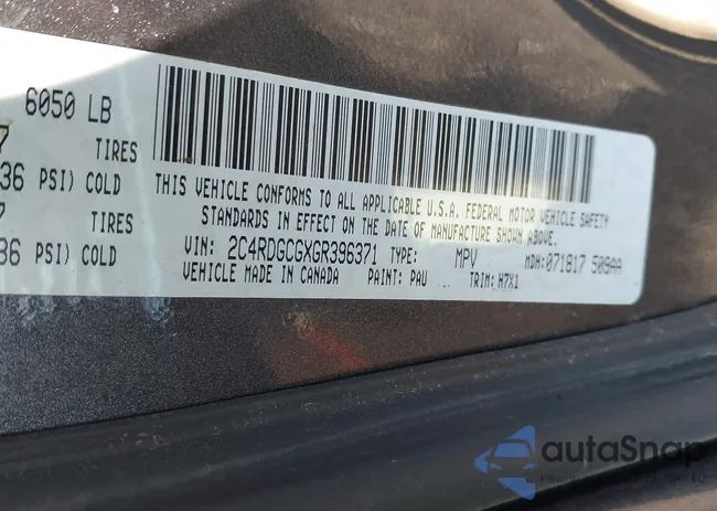 2C4RDGCGXGR396371: 42763303