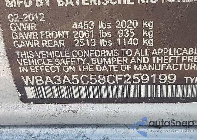 WBA3A5C58CF259199: 42763387