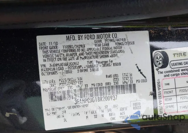 3FAHP0JG1BR200937: 42763402