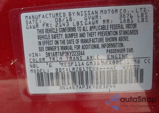 3N1AB7AP3KY223244: 42763508