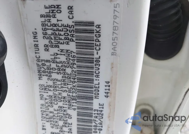 4T1BE32K94U279467: 42763525