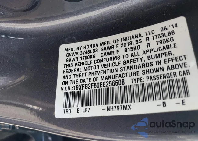 19XFB2F50EE256608: 42763538