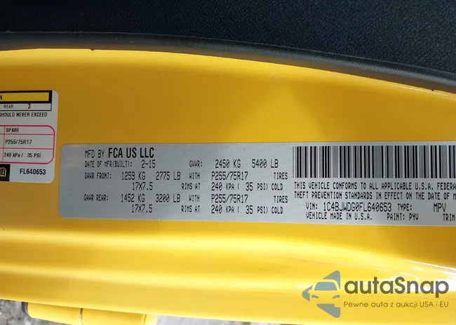 1C4BJWDG0FL640653: 42763573