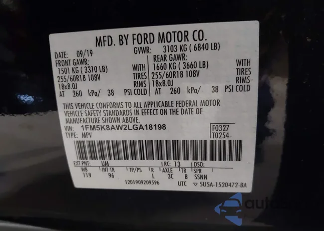 1FM5K8AW2LGA18198: 42763621