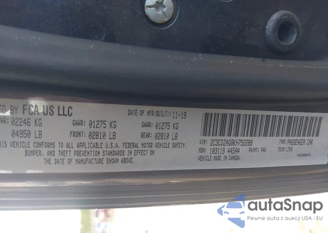 2C3CDZAG8KH752288: 42763635