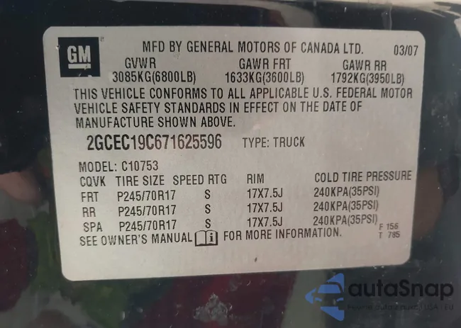 2GCEC19C671625596: 42762687