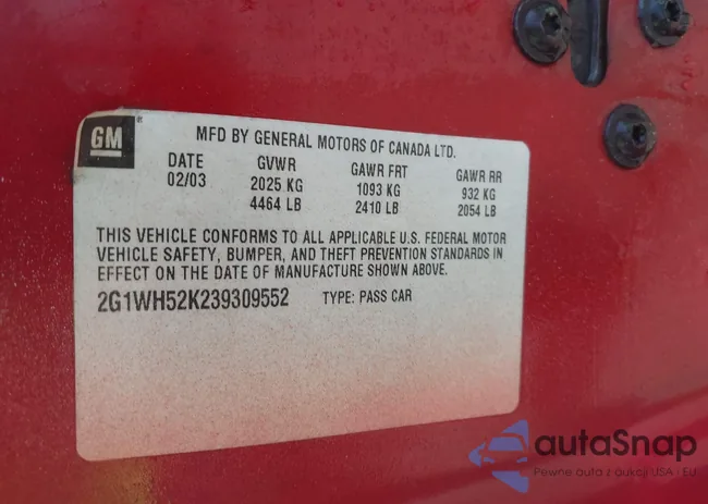 2G1WH52K239309552: 42762841