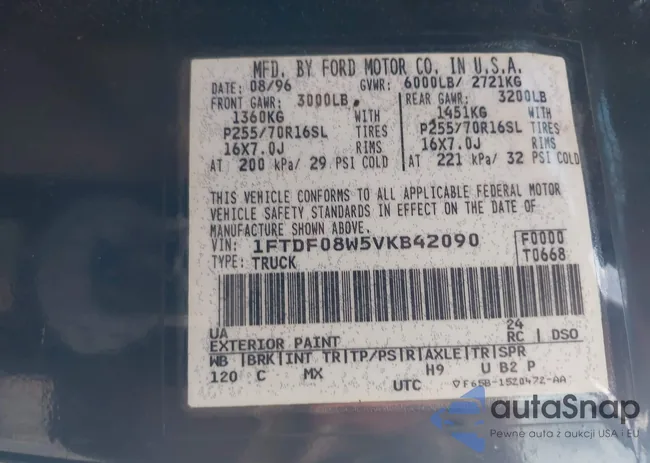 1FTDF08W5VKB42090: 42762926