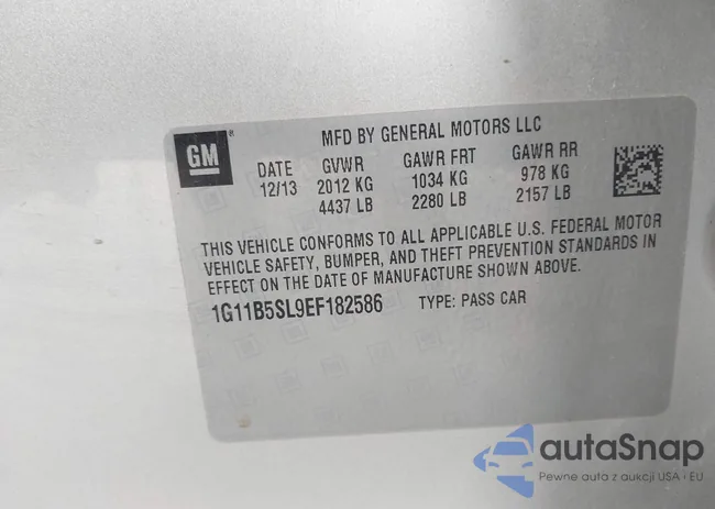 1G11B5SL9EF182586: 42762952