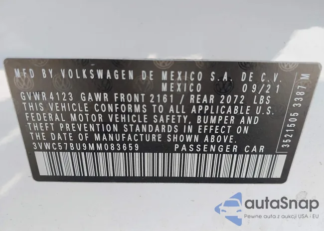 3VWC57BU9MM083659: 42762962