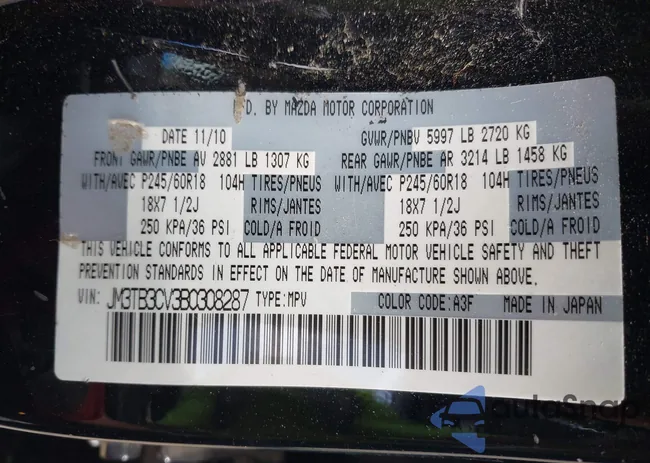 JM3TB3CV3B0308287: 42764126