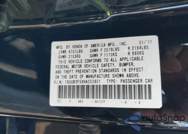 19UUB3F5XHA002801: 42764171