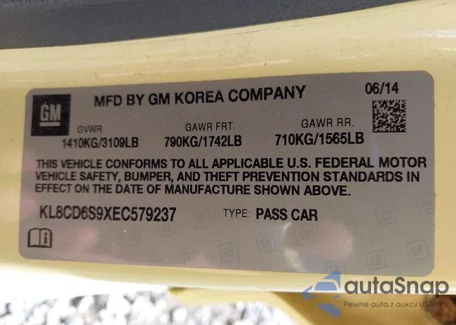 KL8CD6S9XEC579237: 42764246