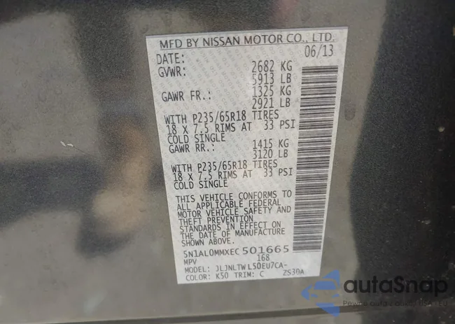 5N1AL0MMXEC501665: 42764270