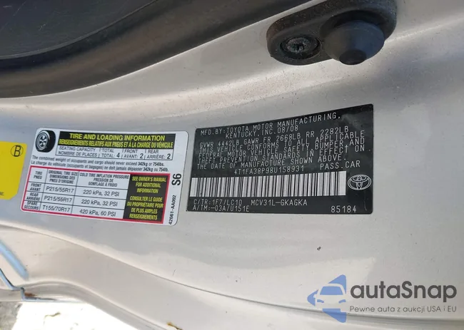 4T1FA38P98U158931: 42764277