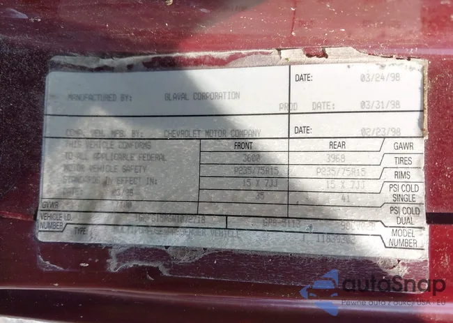 1GBFG15R6W1072718: 42764341