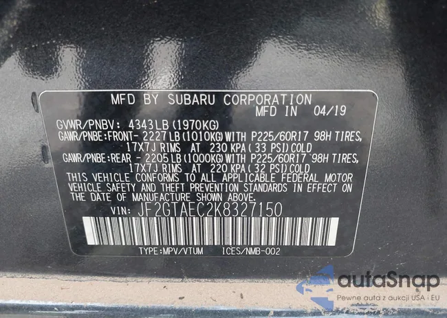 JF2GTAEC2K8327150: 42764525