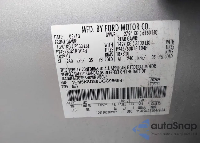 1FM5K8D88DGC95694: 42764541