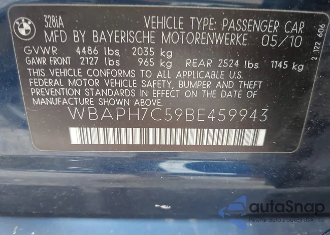 WBAPH7C59BE459943: 42764575