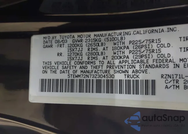 5TEWM72N73Z304530: 42764589