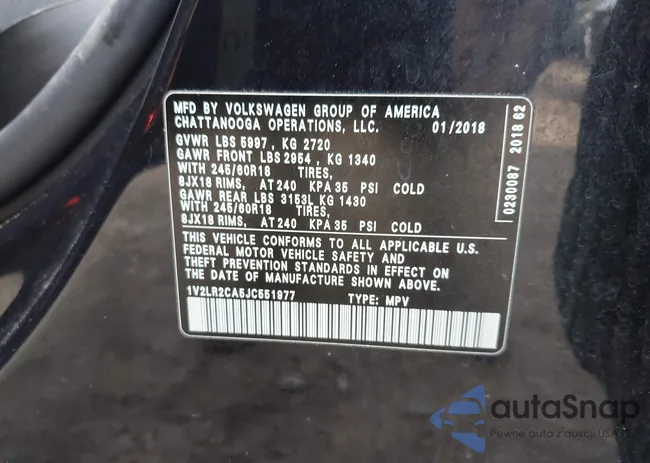 1V2LR2CA5JC551977: 42764596