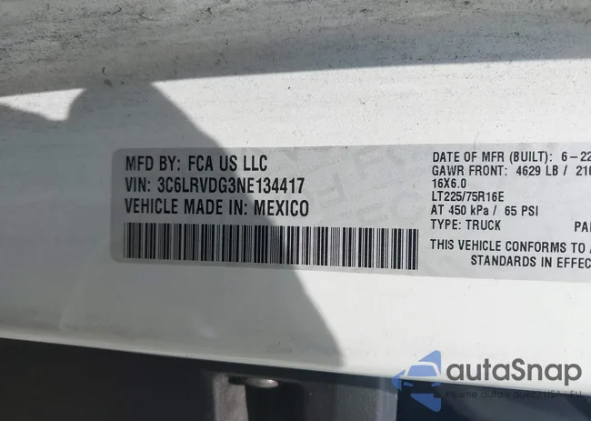 3C6LRVDG3NE134417: 42763645