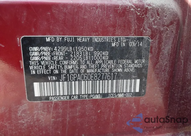 JF1GPAC60E8277617: 42763696