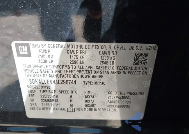 3GKALVEV4JL296744: 42763817