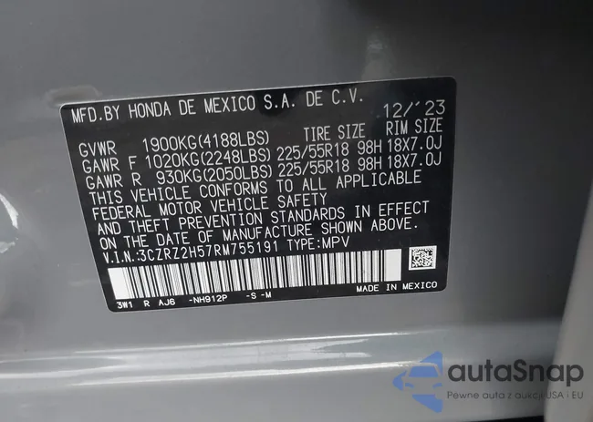 3CZRZ2H57RM755191: 42763926