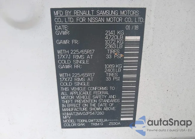 KNMAT2MV0JP547260: 42764028