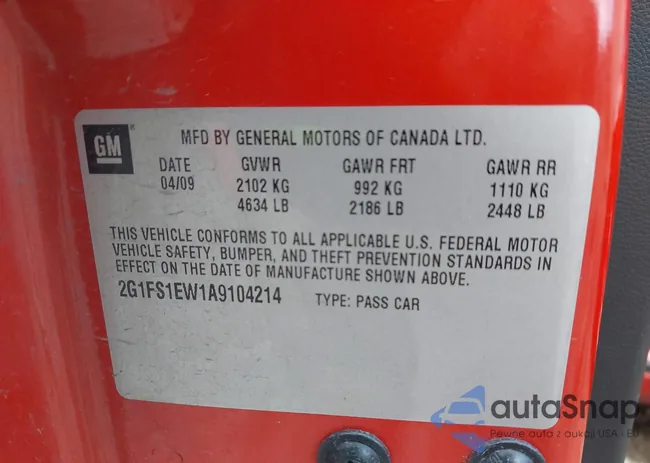 2G1FS1EW1A9104214: 42764033