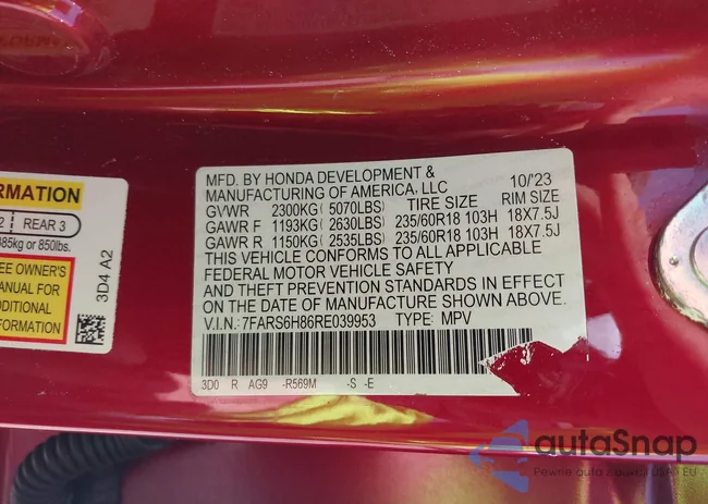 7FARS6H86RE039953: 42765246