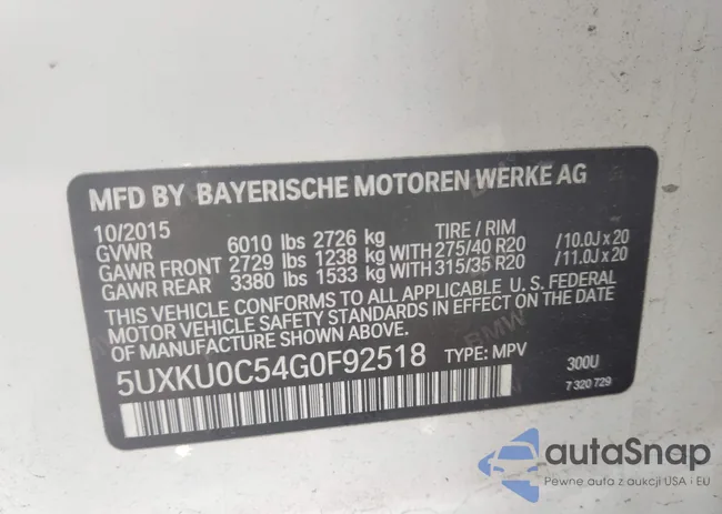 5UXKU0C54G0F92518: 42765304