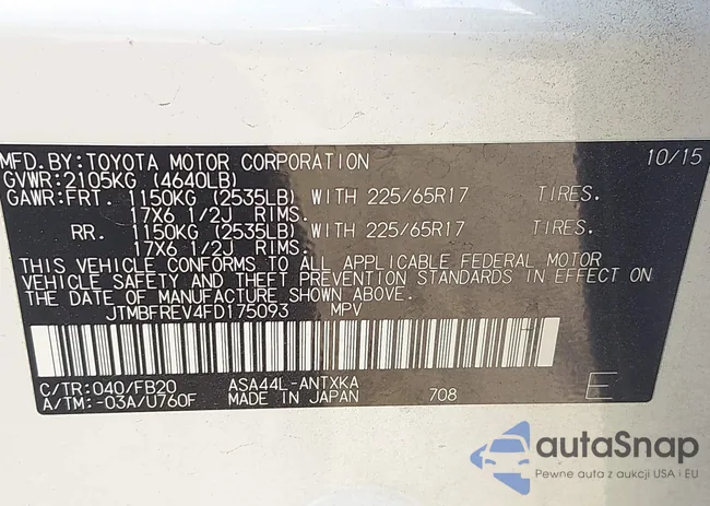 JTMBFREV4FD175093: 42765527