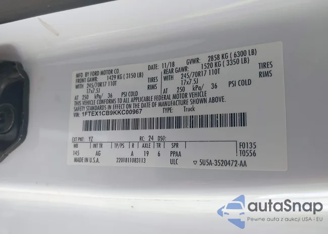 1FTEX1CB9KKC00967: 42765553